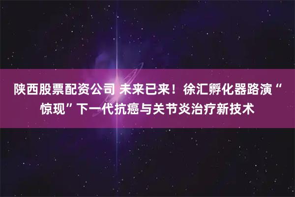 陕西股票配资公司 未来已来！徐汇孵化器路演“惊现”下一代抗癌与关节炎治疗新技术